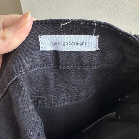 Frame Denim Le High Straight Black Jeans, Classic Black Jeans, Size 28 - Picture 14 of 16